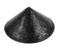 LOORGVEL Japanese Style Bamboo Ninja Cosplay Hat Handmade Farmer Sun Hat for Stage Performance Party Accessory with Unique Chic Design and Comfortable Fit Random Color