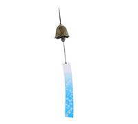 LOORGVEL Japanese Style Retro Iron Wind Chime Hanging Ornament with Sweet Sound for Temple Garden Balcony Outdoor Decoration