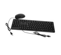 LOORGVEL Keyboard and Mouse USB Wired Full Size Set with Number Pad French Layout for Office Applications and Data Entry