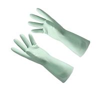 LOORGVEL Kitchen Gloves Green Dishwashing Mittens Lightweight Reusable Household Cleaning Protective Gloves for Hand Wash and Gardening Tasks