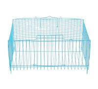 LOORGVEL Large Blue Square Portable Bird Carrier Cage for Parrots Small Rabbits Ducks with Handle Travel Pet Transport Cage for Small Animals