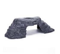 LOORGVEL Large Turtle Basking Platform with Ramp for Aquarium Realistic Stone Bridge Design PP Material Spacious Climbing and Hiding Habitat for Turtles Geckos Bearded Dragons and Fish Tank