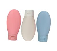 LOORGVEL Leak-proof Silicone Travel Bottles Set of 3 Refillable 60ml Toiletry Containers for Shampoo Body Wash Sunscreen Designed for Gym and Travel