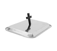 LOORGVEL Lid for Communions Tray Communions Tray Cover Metal Cover Offering Plates Christmas Party Tableware Holy Cup Bread Lid Church Supplies Silver