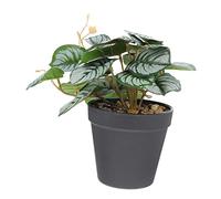 LOORGVEL Lifelike Small Piano Leaf Bonsai Artificial Green Plant Potting Decor for Home Tabletop Simulation Faux Plant with Vibrant Color Easy Care Indoor Faux Foliage for Living and