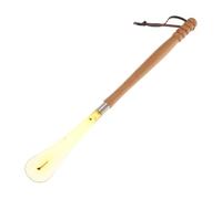 LOORGVEL Long Handle Wooden Shoe Horn Ergonomic Shoe Helper for Seniors Pregnant Women Boy Girl Lightweight Durable Design Hanging for Easy Storage