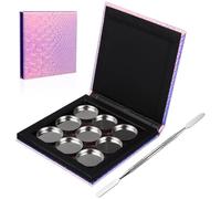LOORGVEL Magnetic Eyeshadow Palette Suitable for Beginners and Professional Enthusiasts with Stainless Steel Makeup Spatula, round Paper and Magnet Design for Daily and Travel Use