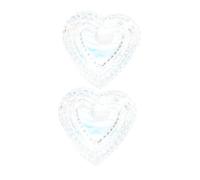 LOORGVEL Manicure Mini Glass Cups with Lid 2pcs Ab Color Crystal Nail Art Liquid Powder Mixing Bowls for Acrylic Nail Tools and Home Use