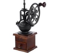 LOORGVEL Manual Coffee Grinder Mini Vintage Metal Bean Mill Hand Crank Portable Kitchen Office Coffee Bean Grinder for Espresso and French Press