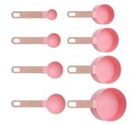 LOORGVEL Measuring Cups with Scale and Practical Graduated Measuring Spoons Stackable Kitchen Baking Tools Made of Stainless Steel and Plastic Excellent Durability for Kitchen Cooking
