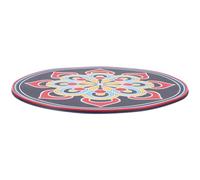 LOORGVEL Meditation Sound Bowl Cushion Large Embroidered Mandala Mat Navy Religious Sound Therapy Pad for Buddhist Singing Bowls