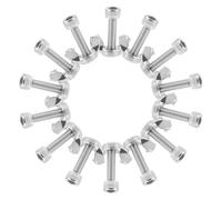 LOORGVEL Metal Bat Pins with Bolts and Wing Nuts Set for Pottery Wheel 14pcs Portable Seamless Weaving Needle Tools in Silver for Onthego Crafting and Fabric Projects