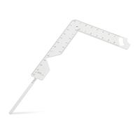 LOORGVEL Metal Bookbinding Positioning Ruler Scrapbook Cover Guide with Scale for Precise Measurement Spacing and Radian Marking in Book Cover Making and Binding