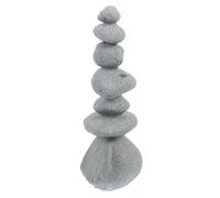 LOORGVEL Micro Landscape Ornament Seven-star Stone Stack, Light Gray Artificial Rockery for Aquarium Decoration, Garden and Desktop Bonsai Landscaping, Fish Tank Hideaway Accessory