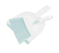LOORGVEL Mini Broom and Dustpan Set for Housekeeping Kit Compact Bathroom Cleaning Tool with Handle Space-Saving Integrated Dustpan Brush Set in Nordic Green for Daily Use