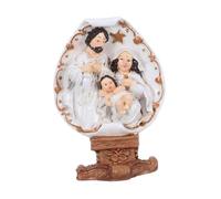 LOORGVEL Mini Jesus Nativity Statue Resin Figurine Christian Baptism Sculpture Religious Home Decor for Christmas Holiday Celebration and Catholic Table Display