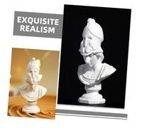 LOORGVEL Mini Resin Athena Bust Sculpture Classical Art Statue for Home Office Decor Realistic Nordic Mythology Figurine Crafted From Resin Detailed Greek Goddess Ornament for Artists and