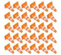 LOORGVEL Mini Traffic Cones and Plastic Road Signs 80Pcs for Boys and Educational Play and Sand Table Construction Cognitive Learning Realistic Roadblock Props