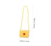 LOORGVEL Mini Yellow Bunny Hanging Bag Pet Pouch Decor Crossbody Accessory for Small Pets Neck Clothing Decoration Multipurpose Photo Prop Yarn Design