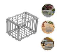 LOORGVEL Miniature Cage Model 2pcs Plastic Small Diy Pet Cage Accessory Toy Prop for Small Animals and Action Figures for Model Making and Collectibles