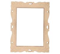 LOORGVEL Mirror Frame: Rustic Solid Wood Victorian Carved Wooden Wall Mirror Frame Fits 39x29cm - Thick Wooden Photo Display For Living Room Party & Holiday