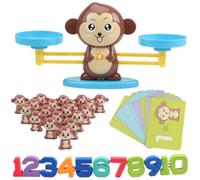 LOORGVEL Monkey Balance Scale Math Educational Toys for Kids, ABS Arithmetic Learning Game, Develops Fine Motor Skills, Classroom Counting