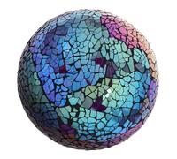 LOORGVEL Mosaic Glass Spheres Decorative Purple Balls for Garden and Home Centerpiece Versatile Glass Ball Crafts for Elegant Indoor Outdoor Decor
