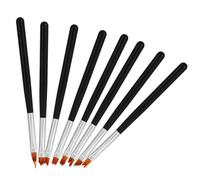 LOORGVEL Nail Art Brushes Set 8pcs for Creating Fishtail and Checkered Patterns with Nylon Bristles Nail Painting Pen Kit for DIY and Professional Use