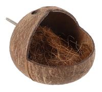 LOORGVEL Natural Coconut Shell Bird Nest Breeding House for Parrots Lightweight Portable Birdcage Accessory Multipurpose Parrot Supplies with Meticulous Craftsmanship and Unique Design