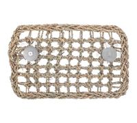 LOORGVEL Natural Seagrass Bunny Chew Mat for Rabbits and Small Pets Cage Protector for Teeth Grinding Anxiety Relief and Entertainment Easy to Install Small Rectangular Pet Accessory