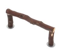 LOORGVEL Natural Wood Parrot Perch Stand for Bird Cages Multi-use Sturdy Wooden Platform with Grinding Claw Branch Easy Installation Bird Cage Accessory for Parakeets Macaws Finches