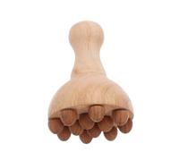 LOORGVEL Natural Wood Therapy Massage Roller Stick with Beads for Acupoint Stimulation and Muscle Relaxation Manual Body Massager for Cellulite Reduction and Meridian Pressure Portable