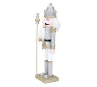 LOORGVEL Nutcracker Puppets Miniature Nutcracker Soldier Gold Banner Topper Traditional Classic Small Festival Key Cotton Silver Random Color