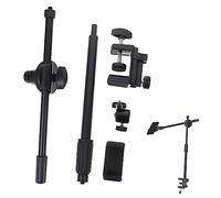 LOORGVEL Overhead Phone Mount Clip with Suspension Arm Cell Phone Holder for Desk Compatible with Devices Rotation for Hands Viewing and Streaming