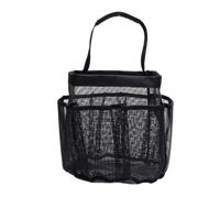 LOORGVEL Oxford Cloth Mesh Bathroom Storage Tote Bag Rustproof Organizer with Comfortable Handle for Toiletries Cosmetics Towels Brushes Black