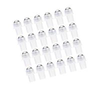 LOORGVEL Perfume Roller Bottles 30pcs 16 Teeth Pe Plastic Replacement Roller Ball Bottles for Essential Oils and Lip Oil Small Roll-on Containers with Metal Balls for Travel and Diy