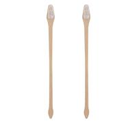 LOORGVEL Pet Double-Head Bamboo Toothbrush Set, Eco-Friendly Soft Bristles for Deep Oral Cleaning, Suitable for Dogs and Cats, 2pcs Dental Care Tool for Pet Mouth Hygiene