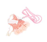 LOORGVEL Pet Rabbit Clothes with Orange Bunny Harness and Leash Sleeveless Lightweight Costume for Outdoor Walking Comfortable Fit for Small Dwarf and Lop Rabbits Easy to Wear and Move