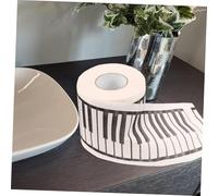 LOORGVEL Piano Printed Toilet Paper Roll Soft Plush Tissue Bathroom Decorative Artistic Music Note Design Safe and Gentle Touch for Unique Home Use