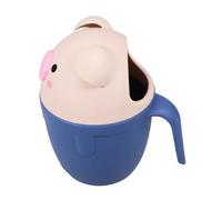LOORGVEL Pig Shaped Baby Bath Rinser and Shampoo Rinse Cup for Newborns and Toddlers, Thickened Blue Plastic Shower Water Container, Suitable for Bath Time and Hair Washing