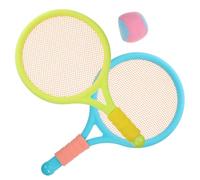 LOORGVEL Plastic Tennis Racket Set with Ball Lightweight Dual Color Tennis Kit for Outdoor Sports Handle for Fun Athletic Play and Skill Development