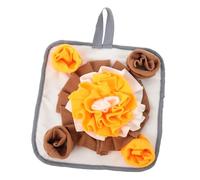 LOORGVEL Polar Fleece Pet Snuffle Mat for Rabbits and Small Animals Interactive Slow Feeding Training Mat with Non-slip Bottom Nose Work for Bunny Snack Hunt and Safe Foraging Fun