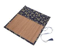 LOORGVEL Portable Brush Pen Roll Up Wrap Case for Calligraphy and Painting Brushes with Secure Bind Strap Compact Art Pouch for Students and Artists Stylish Yellow Blue Floral Design