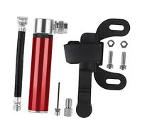 LOORGVEL Portable Mini Bike Inflator Pump Aluminum Alloy Tire Inflator for Mountain and Road Bikes Secure Thread Seal Lightweight Manual Air Pump for Cycling and Ball Inflation Black Red