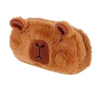 LOORGVEL Portable Plush Pencil Pouch for Organizing Stationery with Soft Brown Material, for Students and Classmates, for Birthday and Can Be Placed in A Purse