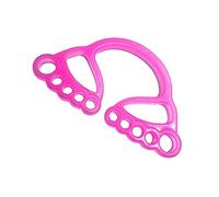 LOORGVEL Portable Resistance Bands with Finger Ring Handles Multifunctional Elastic Pull Rope for Stretch Band Exercises for Home Gym Yoga Durable Silicone Pink