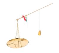 LOORGVEL Portable Traditional Chinese Copper Kitchen Scale Accurate Handheld Herb Weight for Baking Cooking Medicinal Materials Lightweight Miniature Design for Travel and Small Business
