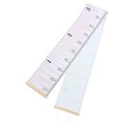 LOORGVEL Portable White Fabric and Wood Growth Chart Ruler for Kids, Safe Hanging Height Chart Wall Decor with Cartoon Style Design, for Nursery and Bedrooms
