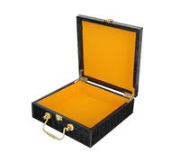 LOORGVEL Portable Wooden Cigar Box with Flipping Cover Handheld Imitation Crocodile Pattern Cigar Storage Case Smooth Touch Lightweight and Compact for Travel and Use Classic Elegant Design