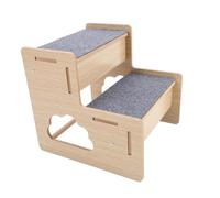 LOORGVEL Portable Wooden Dog Stair for Small Dogs and Cats Soft Comfortable Pet Steps for Sofa and Bed Easy to Climb Ramp with Simple Installation and Stylish Design for Senior Pets with